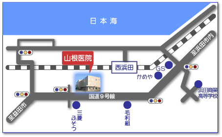 山根病院本院地図