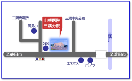 山根病院三隅分院地図